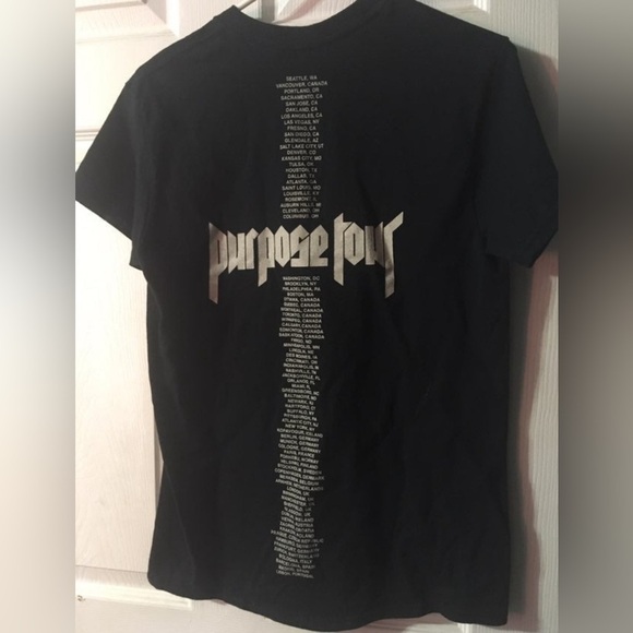 Justin Bieber Purpose Tour Black Shirt - Picture 2 of 3